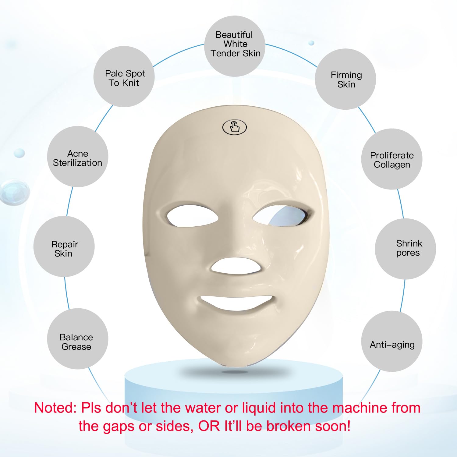 IOBTY maize-yellow mask on nightstand setup for convenient skincare routine