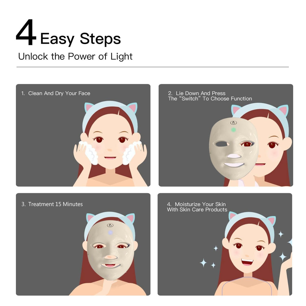 IOBTY maize-yellow portable light mask enabling quick treatments anywhere