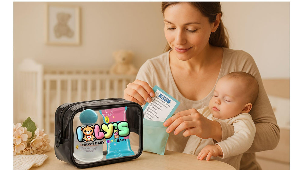 Ioly's Tender Moments after-bath spray freshens baby skin with a delicate aroma.