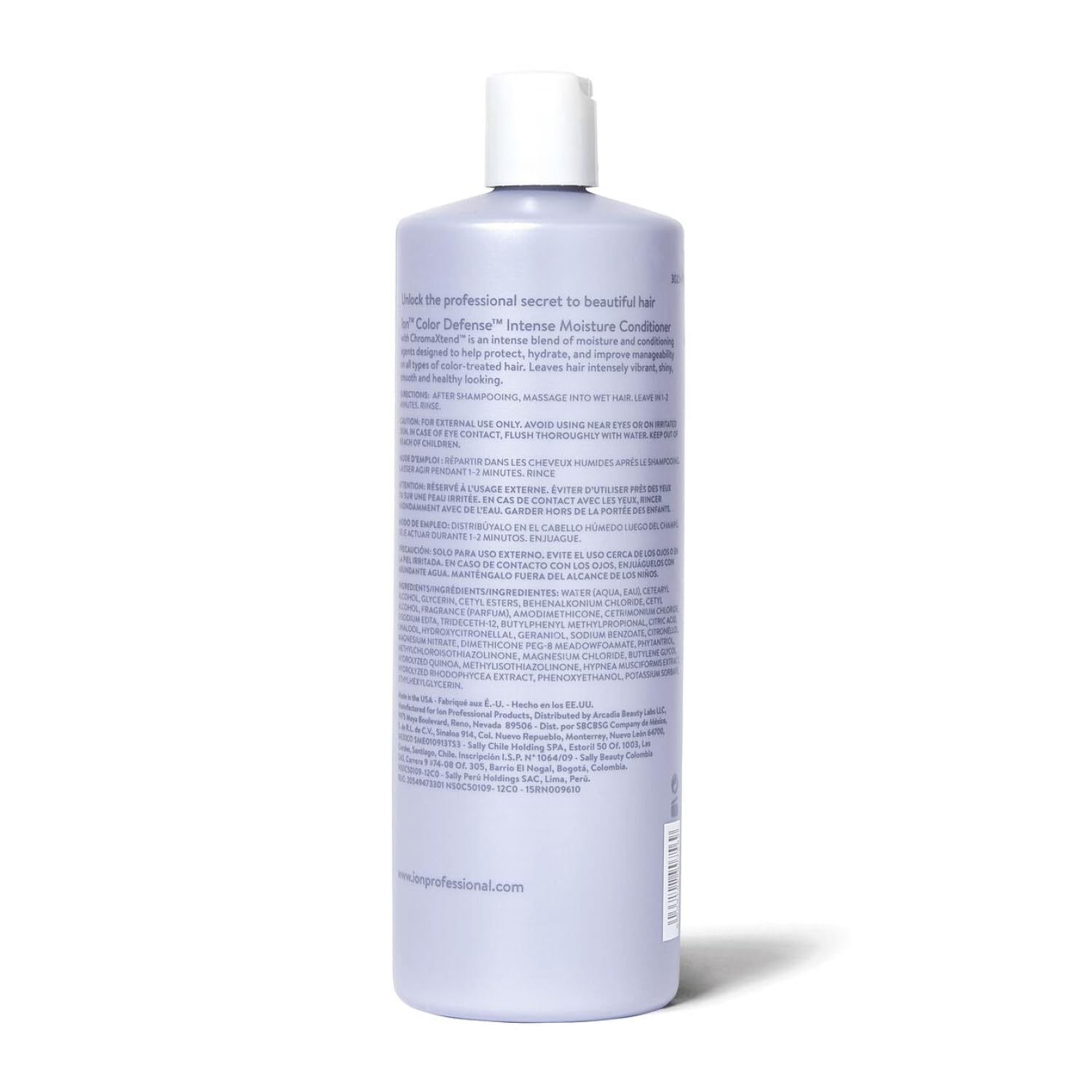 ion Color Defense Intense Moisture Conditioner pump ensures even distribution for smooth, manageable hair