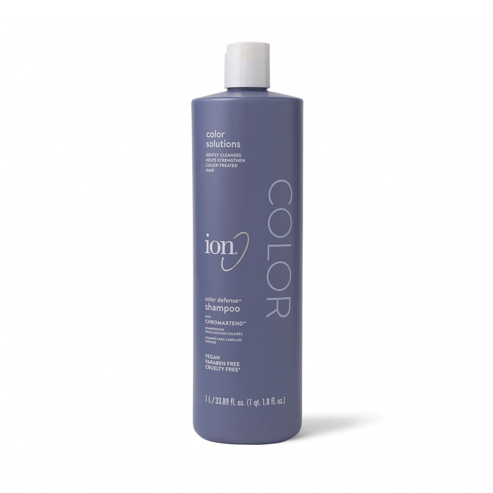 ion Color Defense Shampoo bottle front, showcasing color-safe protection for vibrant hair