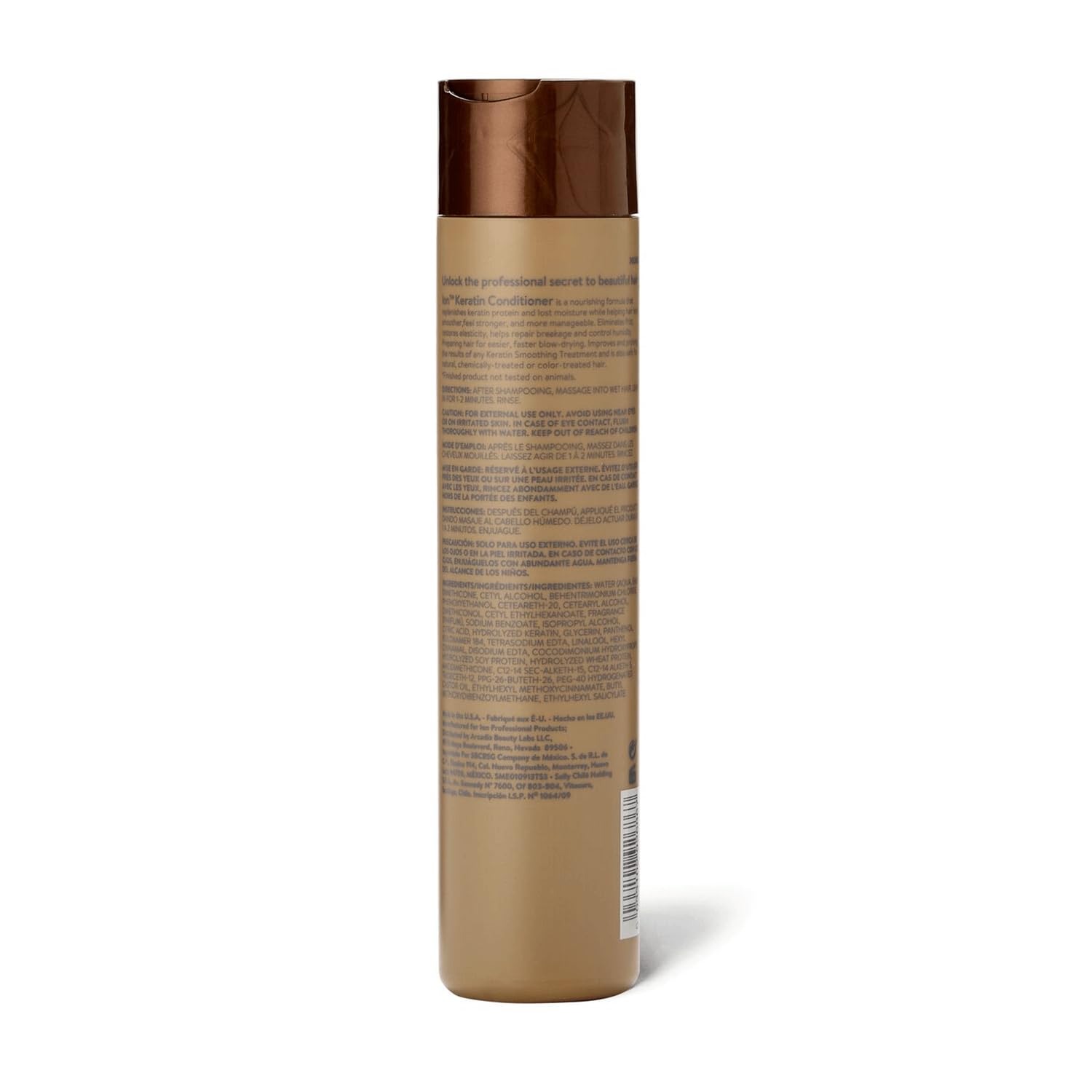 Ion Keratin Smoothing Conditioner creamy texture during application for smoothing.