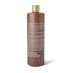 Ion Keratin Smoothing Shampoo bottle side shows sulfate-free formulation suitable for all hair types.