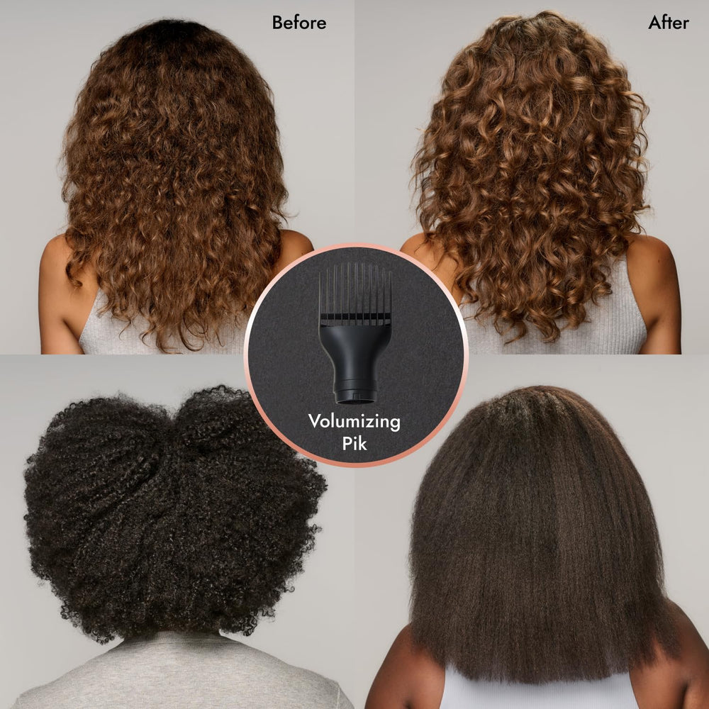ion Luxe 8In1 Airstyler Pro curling barrels left and right for versatile curls