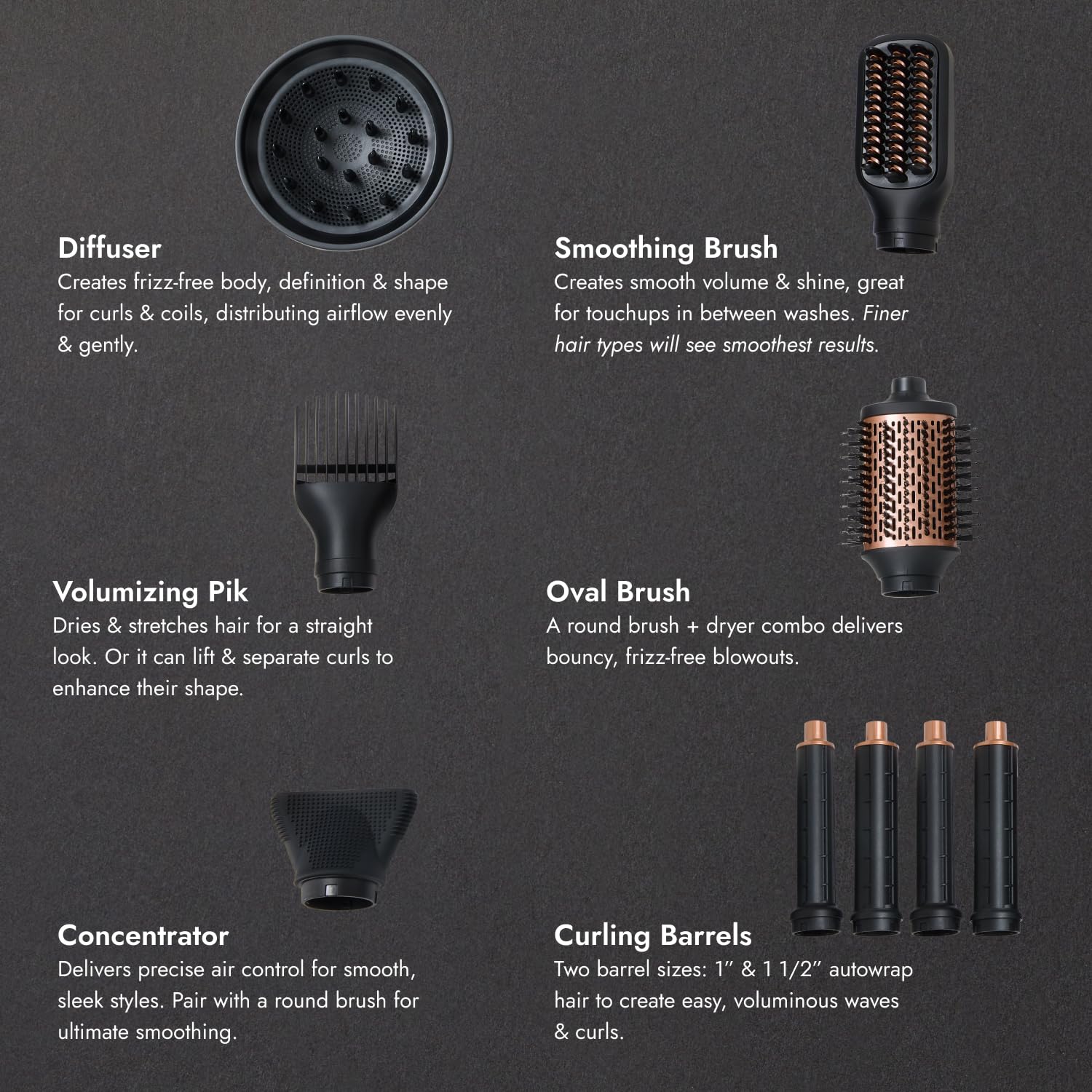 ion Luxe 8In1 Airstyler Pro diffuser creates soft, voluminous waves