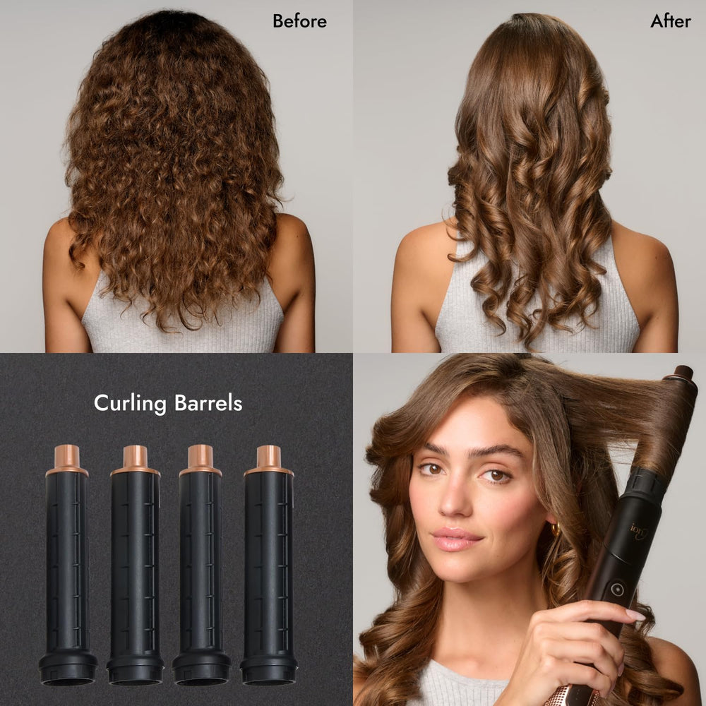 ion Luxe 8In1 Airstyler Pro unit with attachments for all-in-one styling