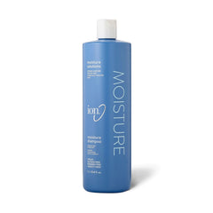 ion Moisture Shampoo bottle demonstrates vegan, sulfate-free hydration for softer, stronger-looking hair.