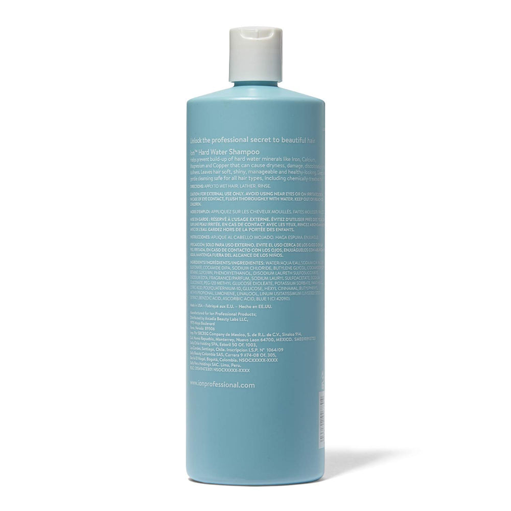 Ion Purifying Solutions hard water shampoo hair-lather cleanses to enhance shine and manageability