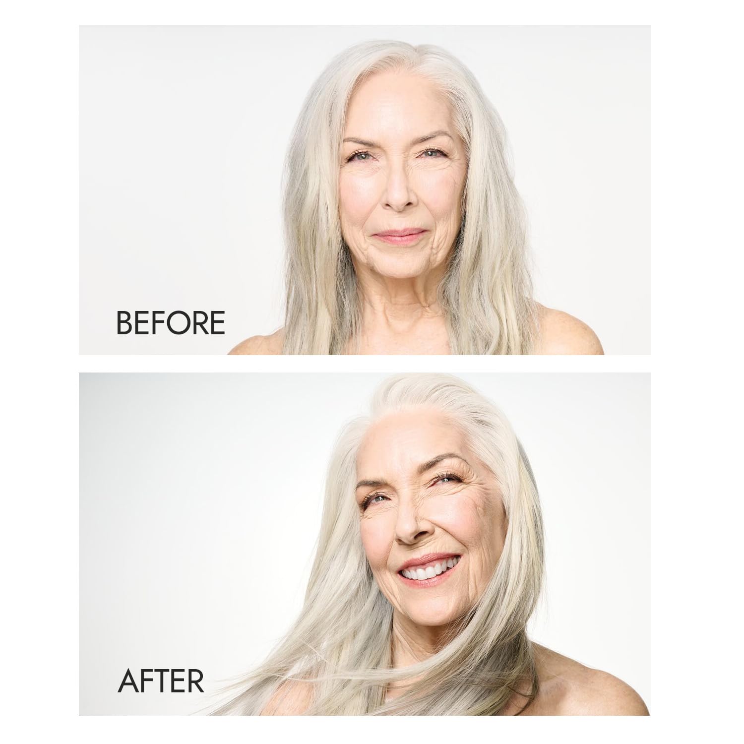 Ion Silk Drops lightweight formula applied to hair prevents weighing down.