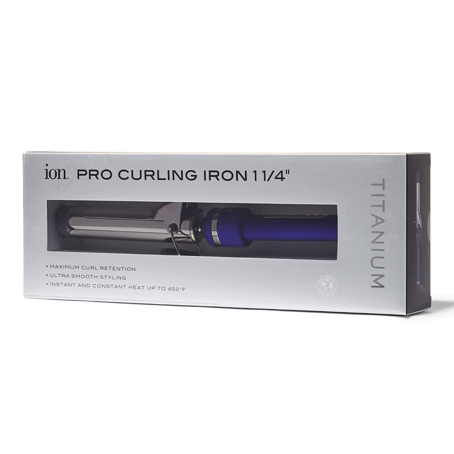 ion Titanium Pro Curling Iron 9-foot swivel cord enables easy styling