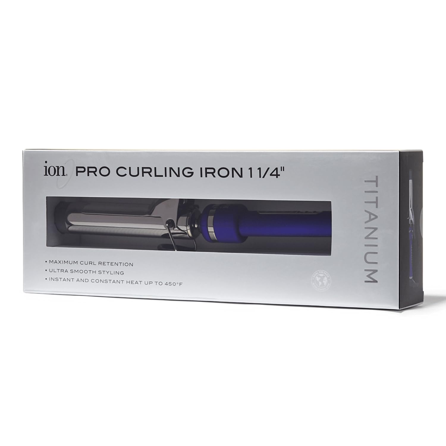 ion Titanium Pro Curling Iron temperature dial showing precise heat control