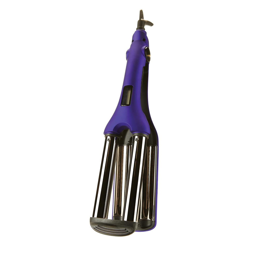 Ion Titanium Triple Barrel Waver front view showing ergonomic design for salon-quality waves.