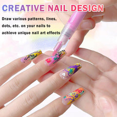 IONSGAKO 60 colors nail art pens swatches spread showcasing diverse color options