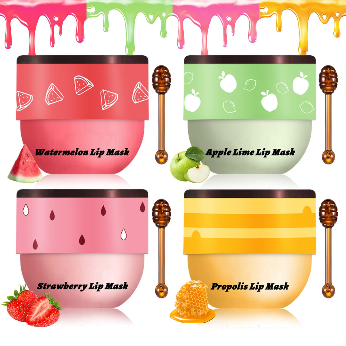 IONSGAKO Bee Lip Balm Honey Pot Set for daily hydration and lip softness