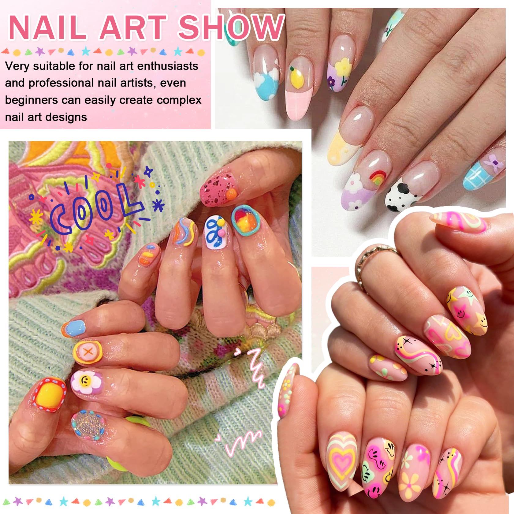 IONSGAKO beginner friendly nail art pens for easy at home practice.