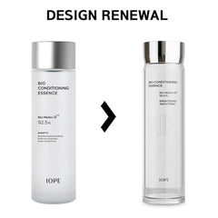 IOPE Bio-Conditioning First Step Essence bottle pour showing lightweight hydration