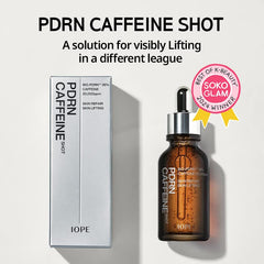 IOPE serum swirl on skin showing even application and awake-looking complexion.