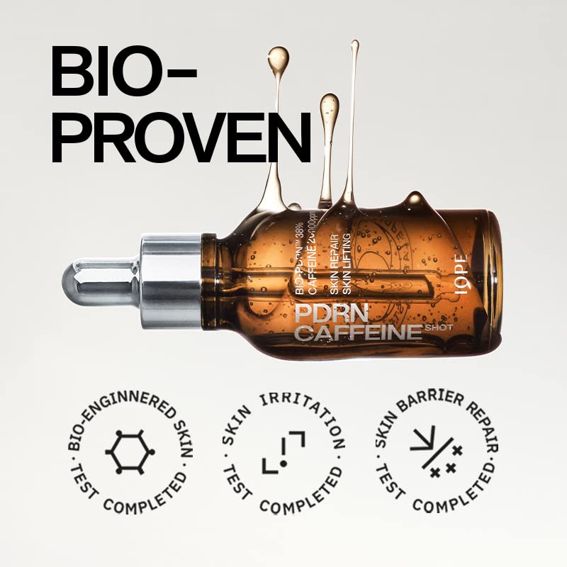 IOPE serum texture on skin capturing dewy finish and comfortable hydration.