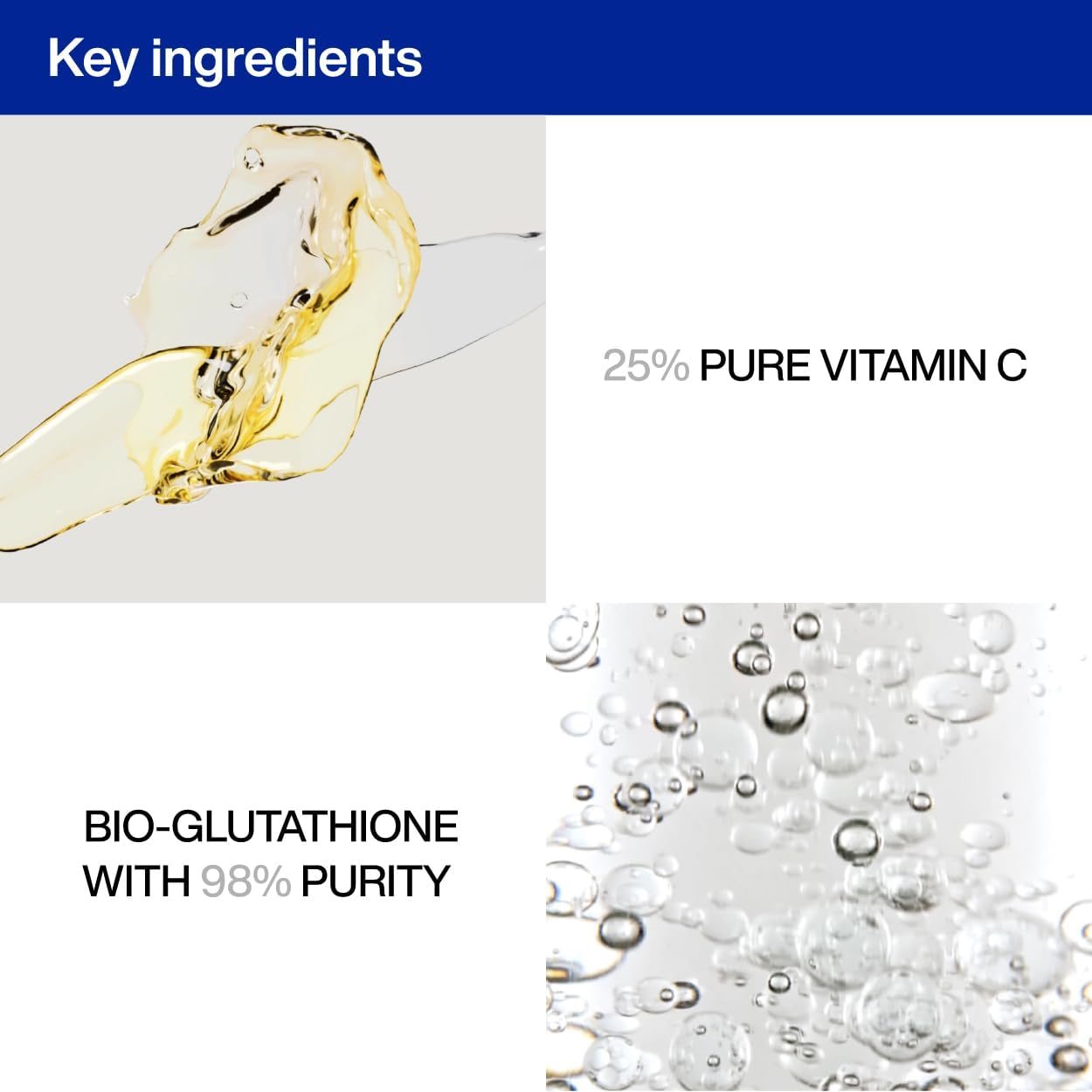 IOPE Gluta Vitamin C Serum applied on hand illustrating skin absorption.