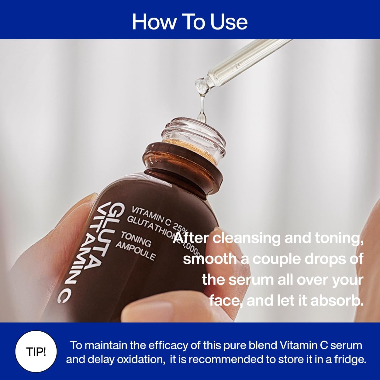 IOPE Gluta Vitamin C Serum storage in refrigerator to maintain freshness.