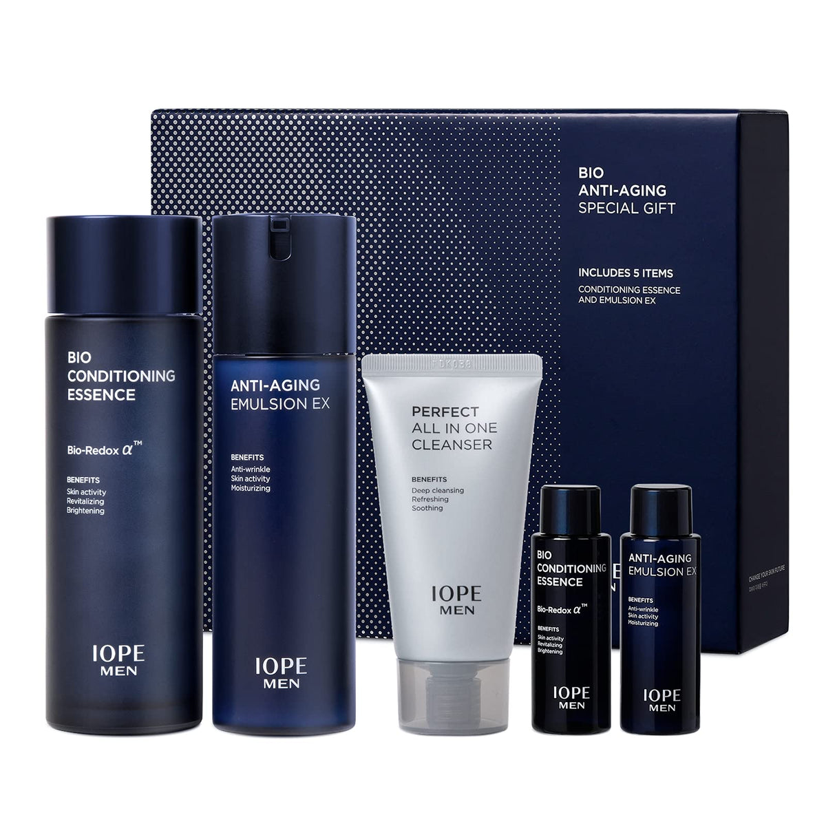 IOPE MEN BIO cleanser foaming pump for gentle cleansing and refreshed skin