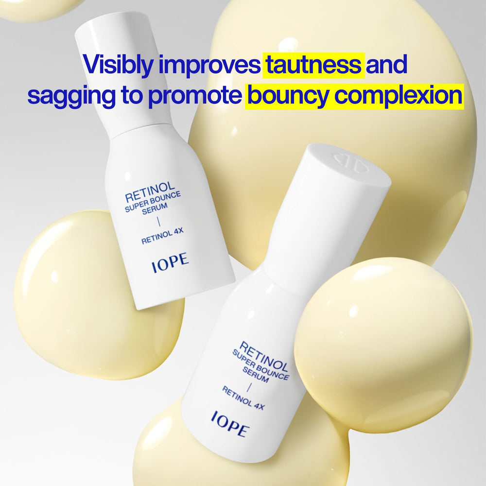 IOPE Retinol Super Bounce Serum texture showcases lightweight absorption for daily use