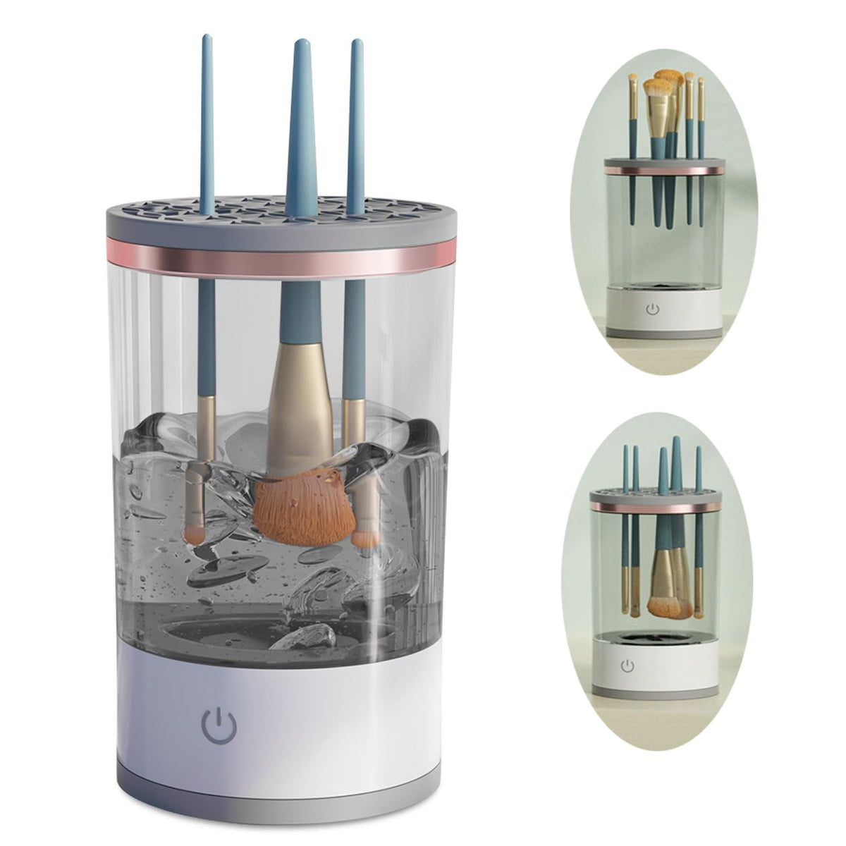Ipalmay brush cleaner front view showcases compact design for home use and organization.