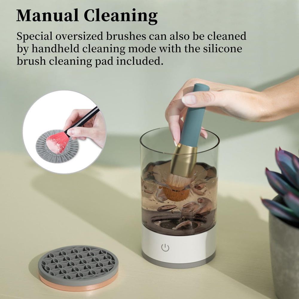 Ipalmay brush cleaner hanging dry top captures air-drying capability for faster prep.