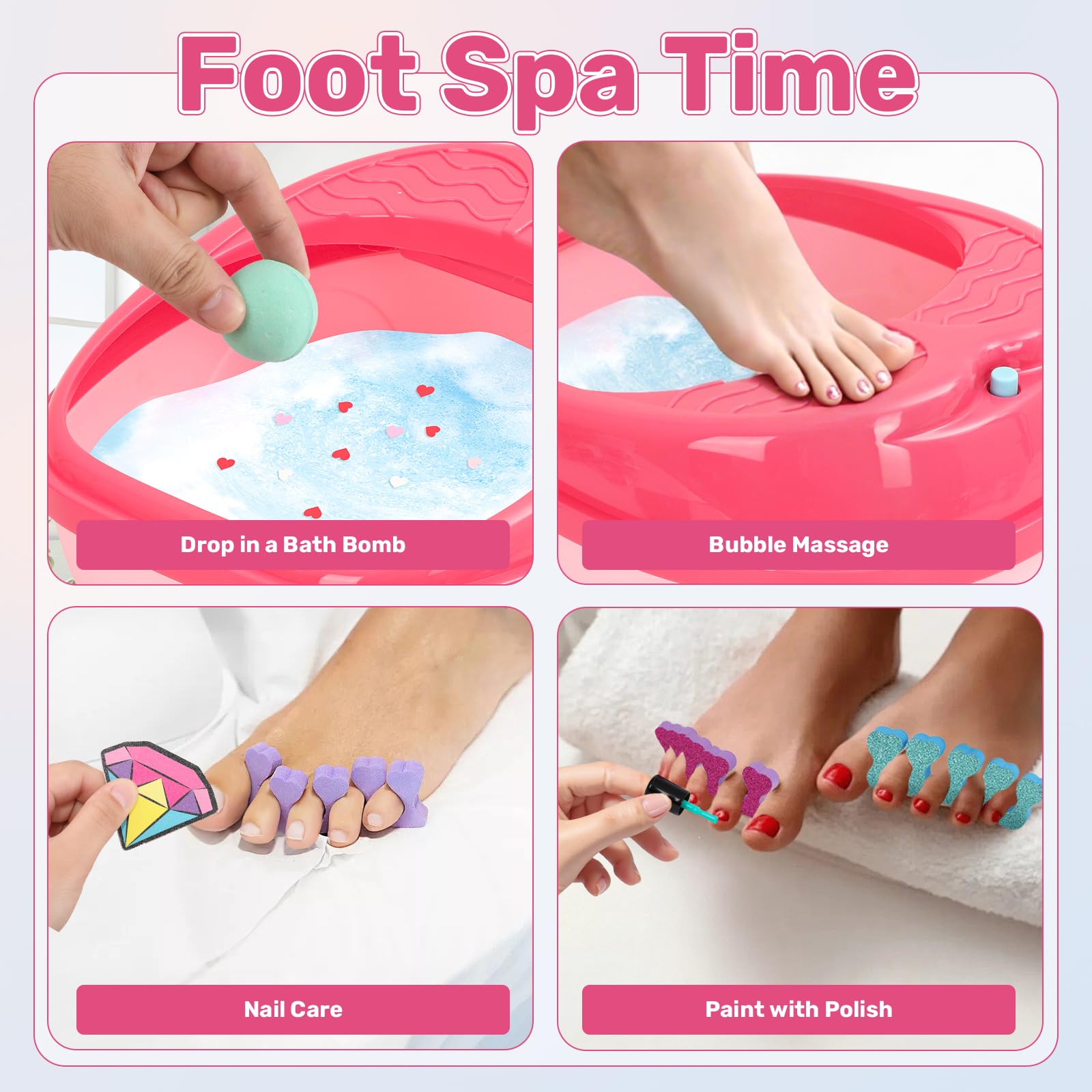 IPOOLTENG Beauty bowl and stones support playful nail art sessions.