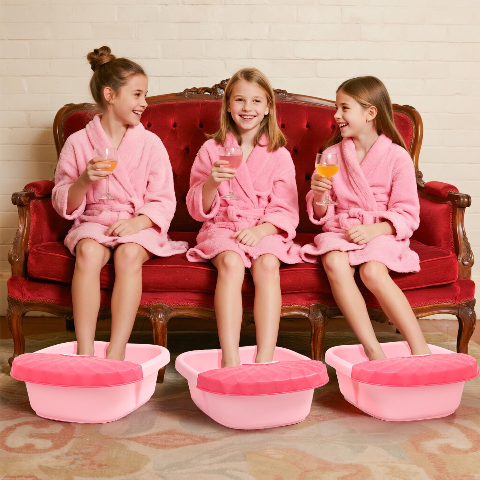 IPOOLTENG Kids Foot Spa Kit drawstring bag for easy storage and gifting.