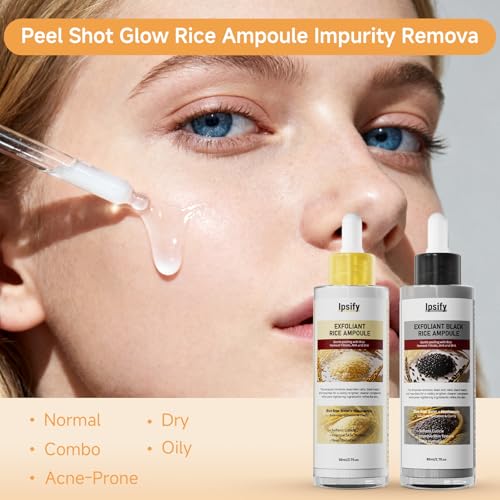Ipsify face and body exfoliation routine steps demonstrating easy 2-step use
