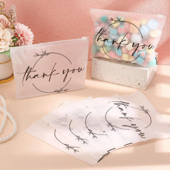 Ireer clear cosmetic bag open illustrating compact size for cosmetics on the go