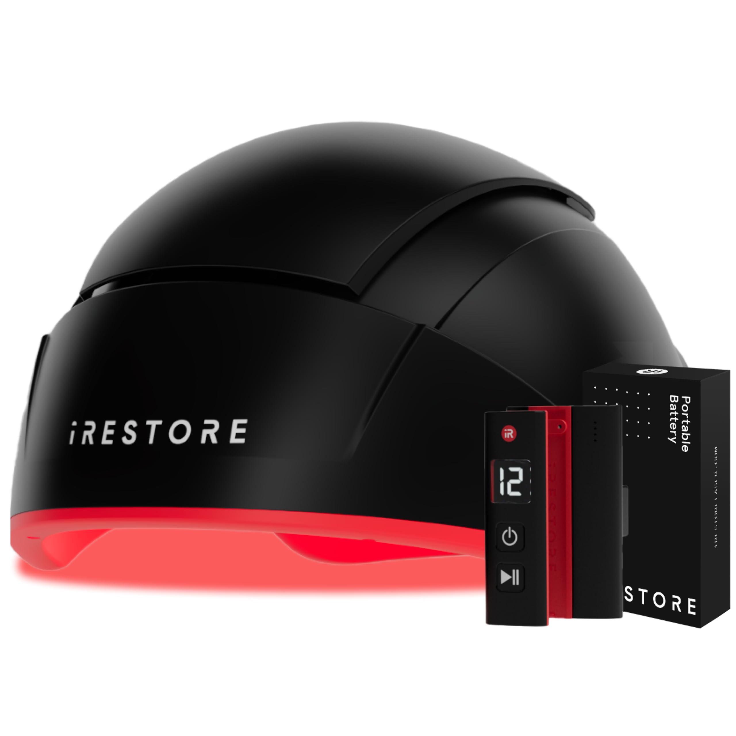 iRestore Elite front view laser cap for at-home hair growth sessions.