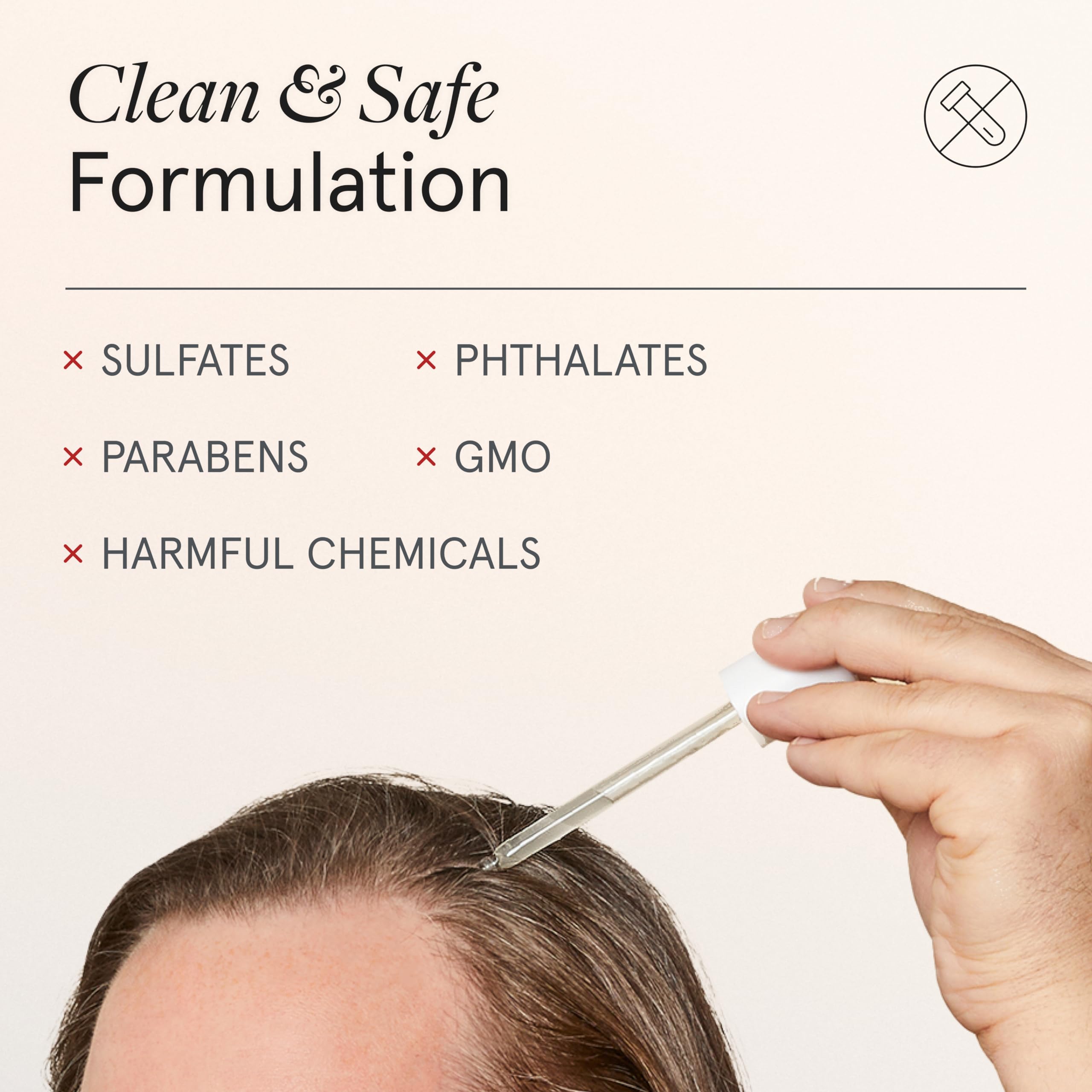 iRestore Scalp Serum featuring Ginseng and Peptides—nutrient-rich support from root to tip.