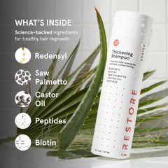 iRestore shampoo foamy lather close-up indicating thorough scalp cleansing.