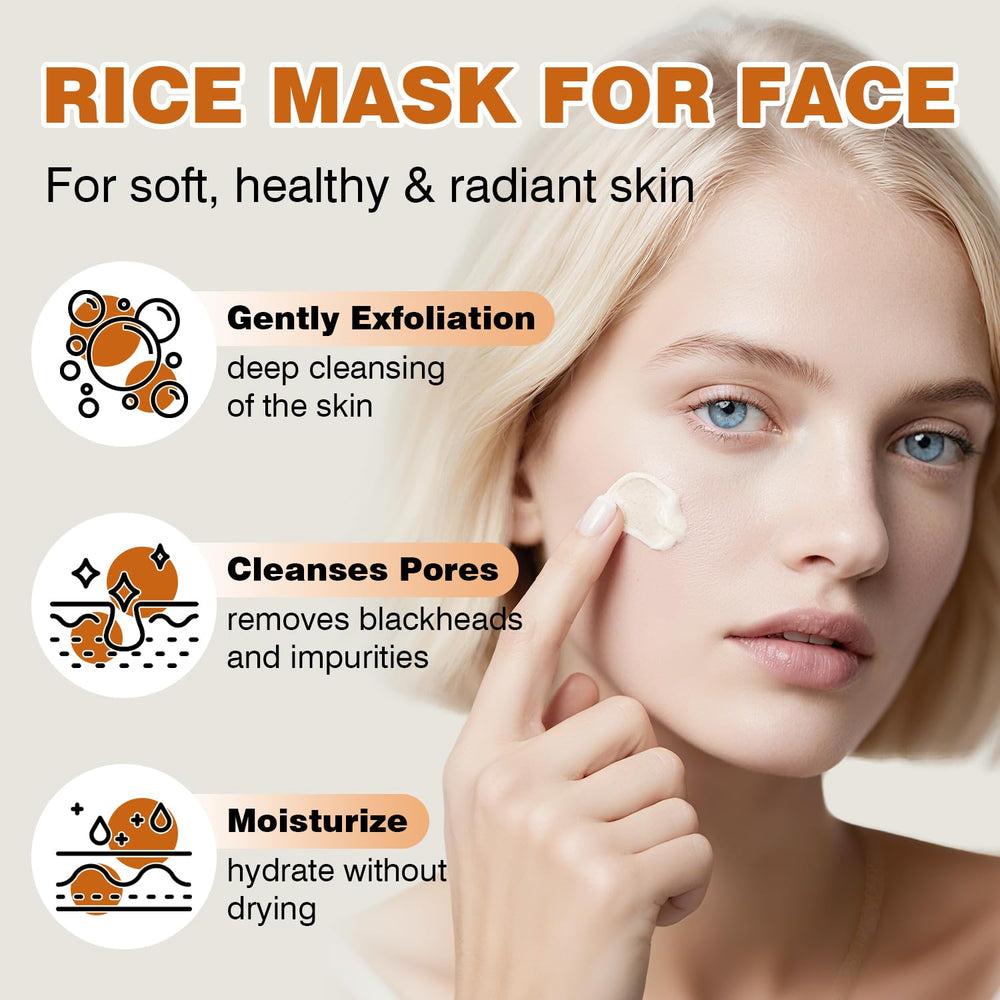 IREV face masks-rice-bran-honey-brightening: helps even skin tone and softness.