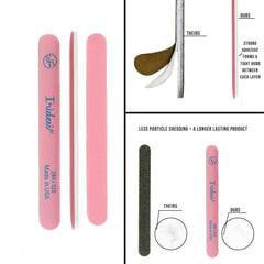 Iridesi nail buffer pink with durable adhesive for long-lasting use