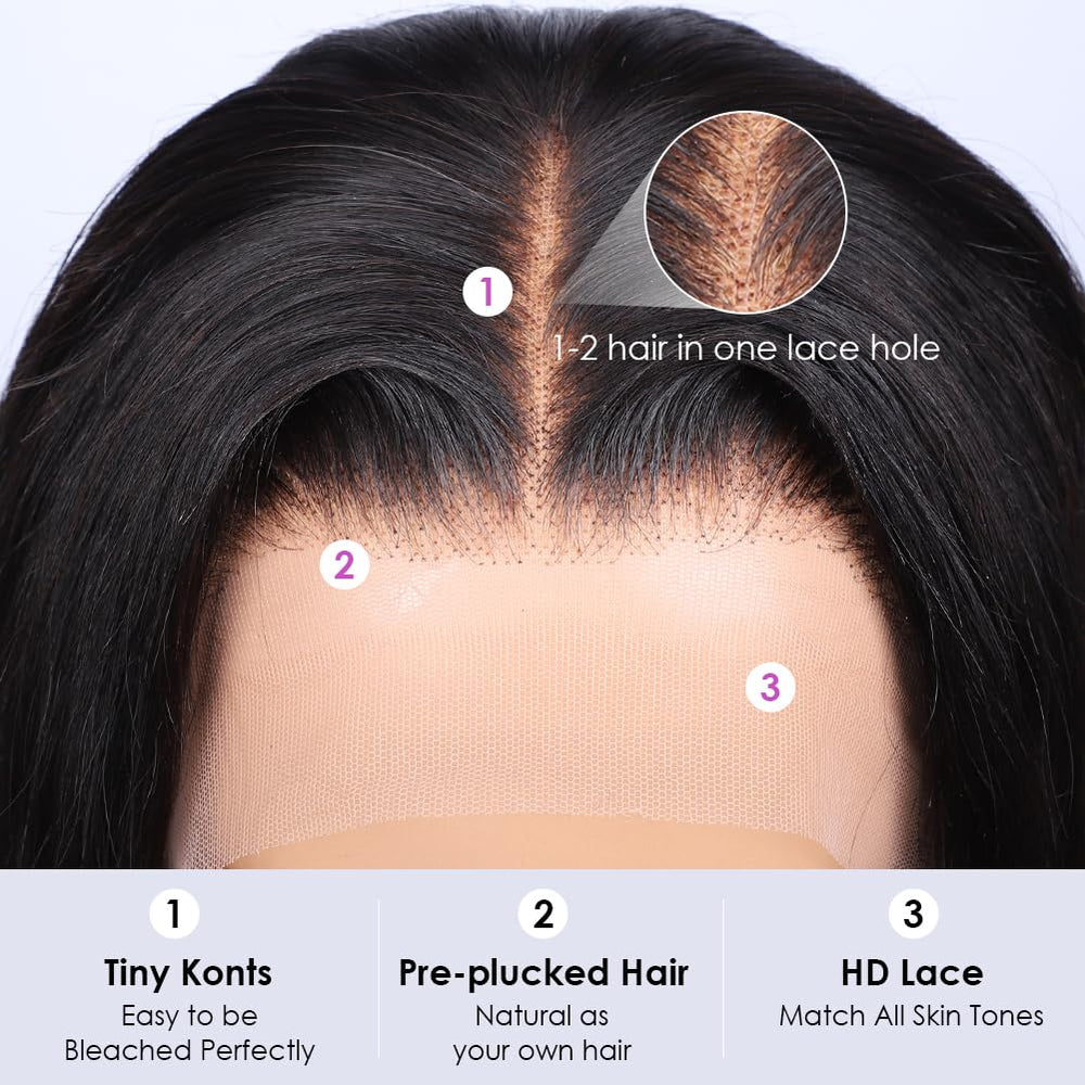 Iris Queen baby-hair pre-plucked hairline closeup demonstrates natural front frame