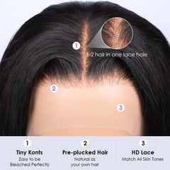 Iris Queen baby-hair pre-plucked hairline closeup demonstrates natural front frame