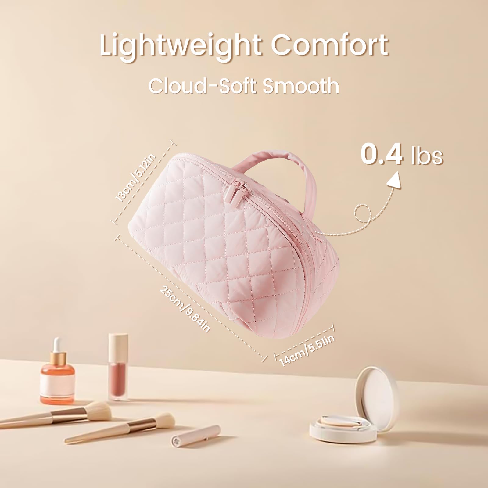 IrisCargo compartments organized highlight five sections for tidy skincare and makeup.