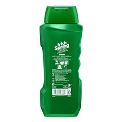 Irish Spring 5-in-1 foamy lather close-up emphasizes refreshing daily cleansing for skin and hair.