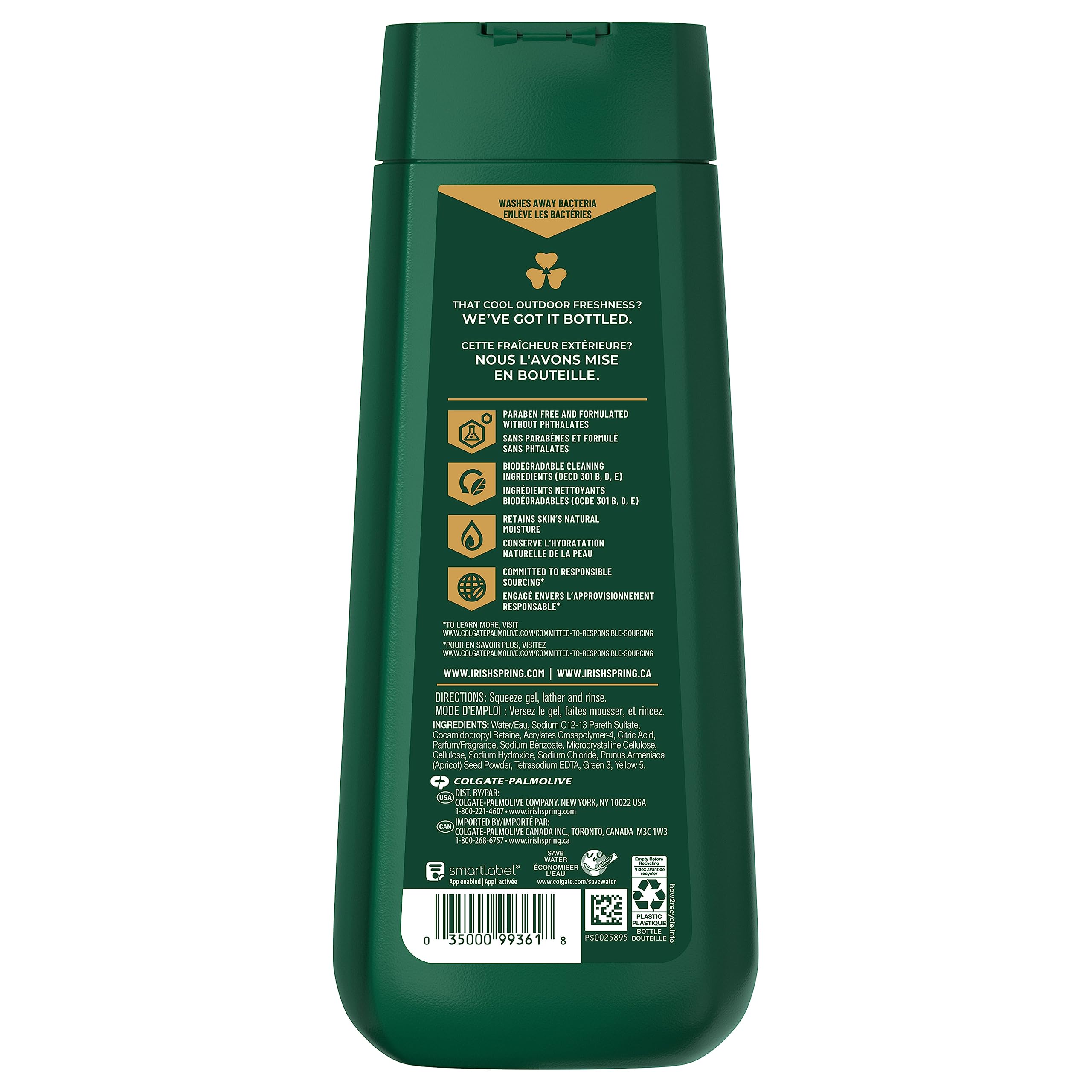 Irish Spring Active Scrub facewash-use shows gentle facial cleansing option.