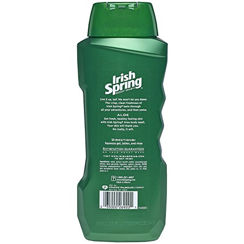 Irish Spring Aloe Body Wash 24hour freshness with odor neutralizing technology.