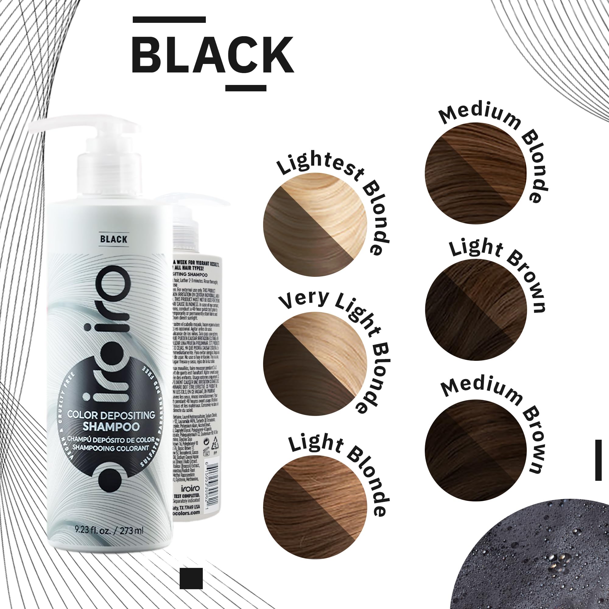 iroiro black bottle in hand size comparison showing travel-friendly and dosage benefit