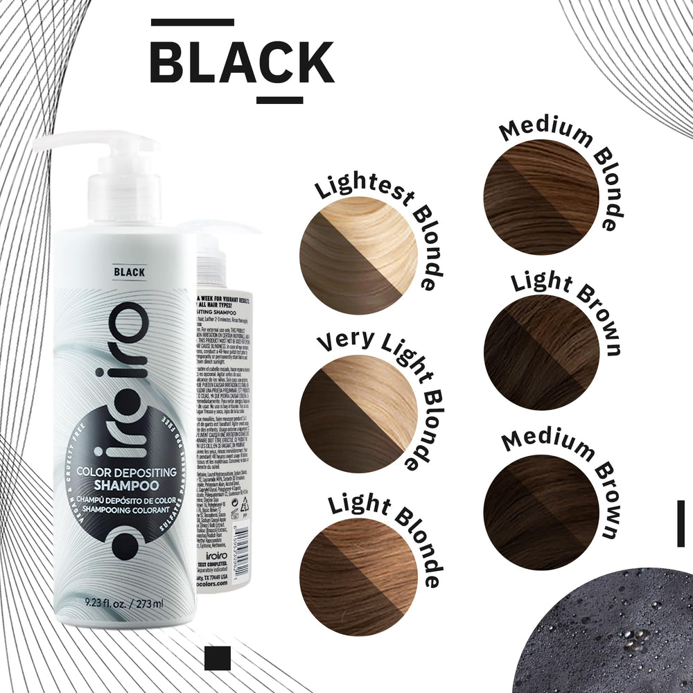 iroiro black bottle in hand size comparison showing travel-friendly and dosage benefit