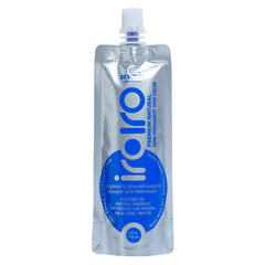 iroiro front packaging showing 4oz eco-pouch and vibrant violet color benefit: clear product info