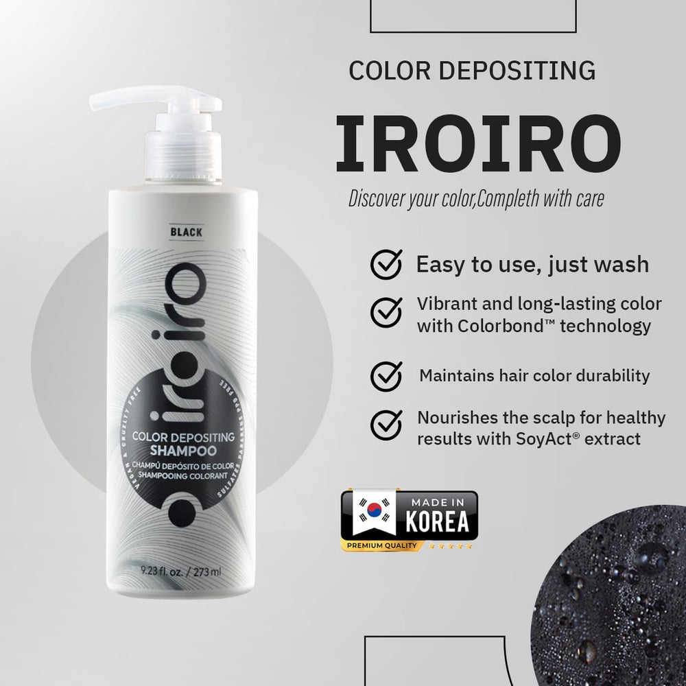 iroiro rich green lather texture demonstrating gentle cleansing and color delivery