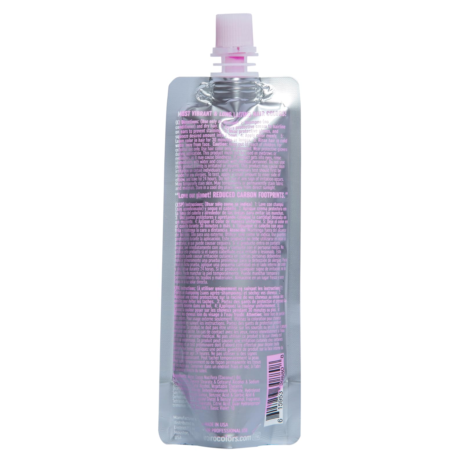 IROIRO pink color swatch demonstrates potential vibrant shade for salon-at-home use