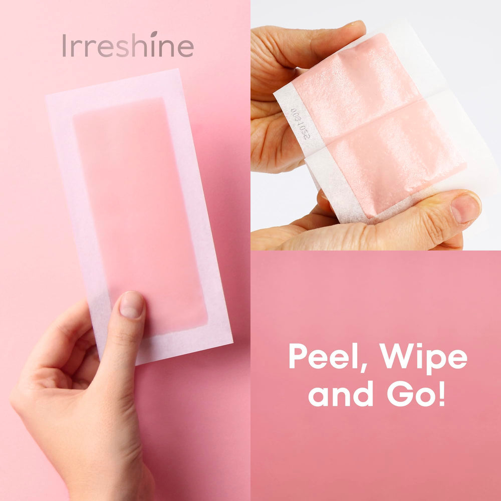 irreshine wax strips texture closeup shows non-sticky finish after use