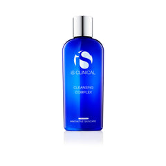 is-clinical-cleansing-complex-bottle-pour demonstrates gentle daily cleansing for blemish-prone skin.